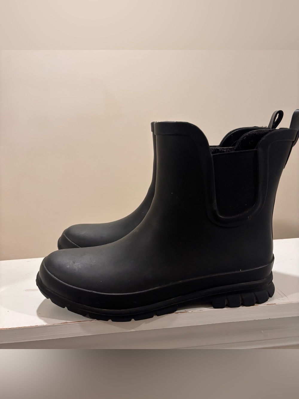 Eddie Bauer Black Waterproof Winter Rain Boots
